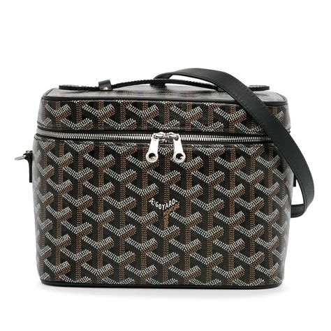 goyard muse|GOYARD Goyardine Muse Vanity Case Black Gold.